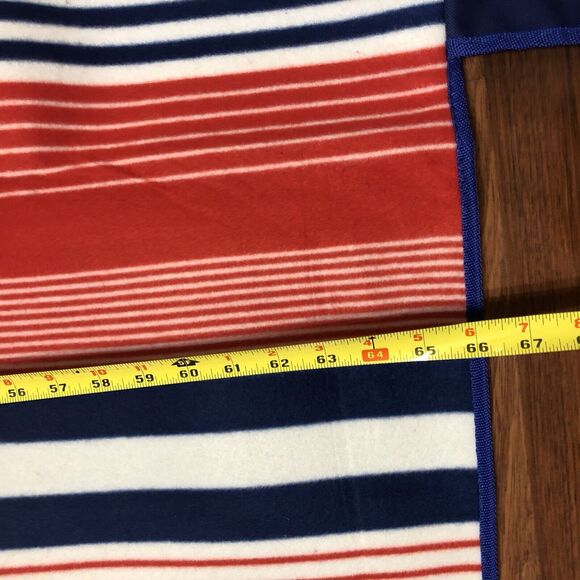 DSW‎ Blanket Red White Blue Stripes Beach Picnic Throw Yoga Mat C - Picture 3 of 8